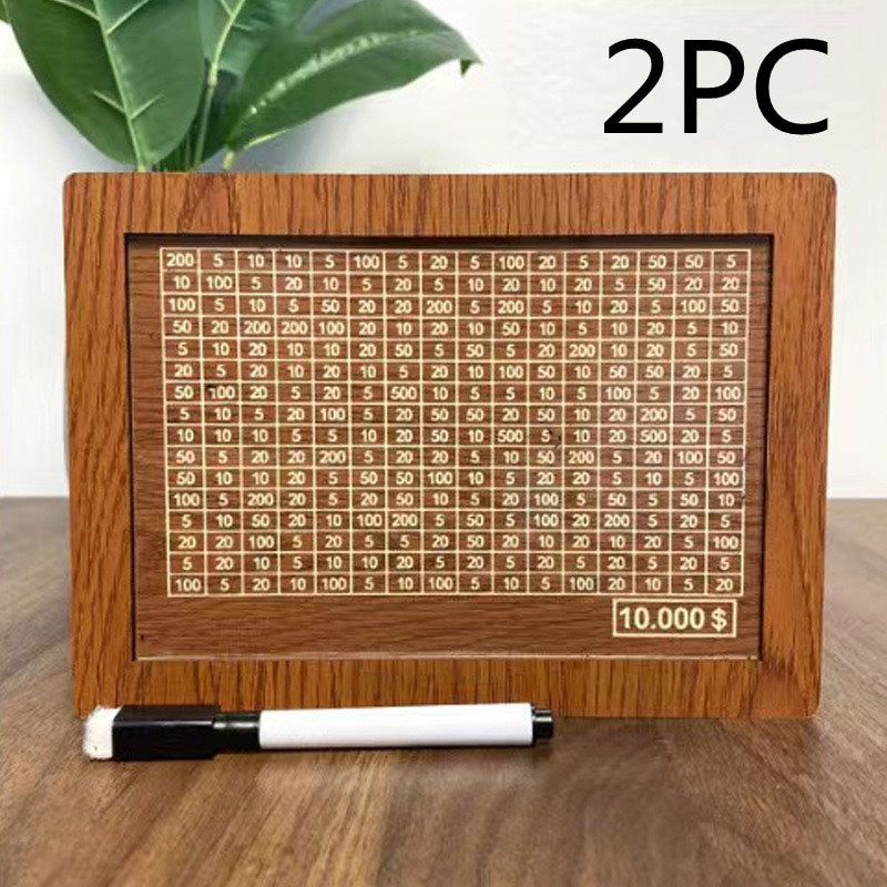 Avad Wooden Money/Piggy Bank for Kids & Adults, Savings Challenge Box, Money Saving Box for Adult   10000